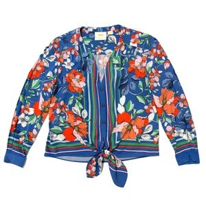 Anthropologie Maeve Elan Scarf-Printed Blouse Size 2